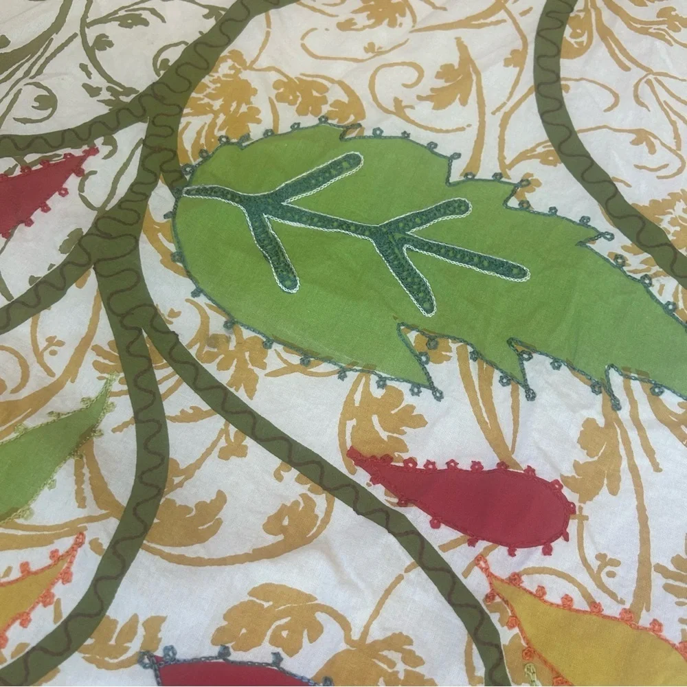 PIER 1 IMPORTS Boho Curtain Panels Set of 2 Light Filtering Floral Embroidered - Picture 4 of 10